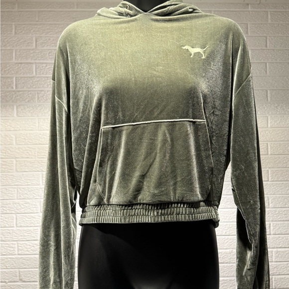 Victoria's Secret Pink Olive Hoodie - Picture 1 of 4